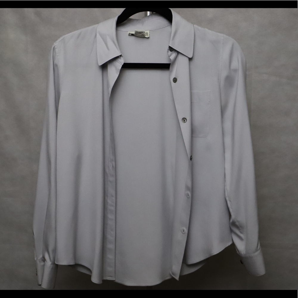Light grey/ lavender button down dress shirt